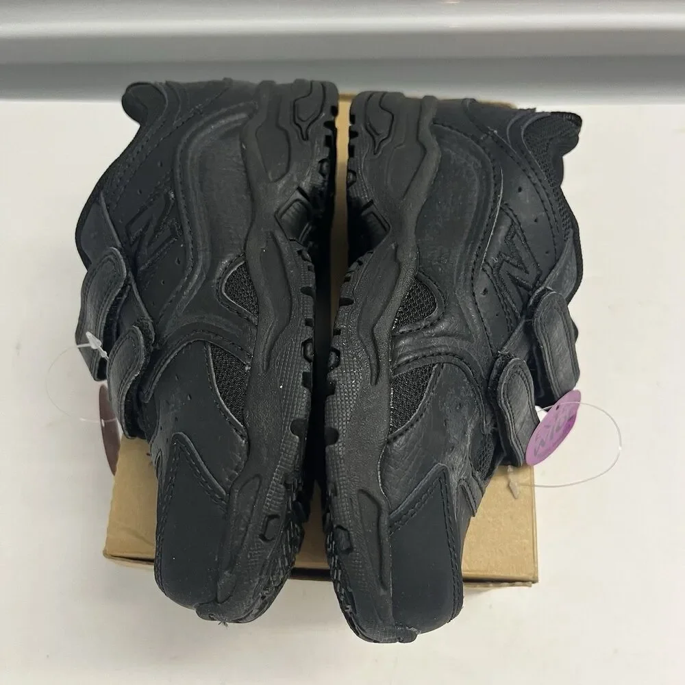 New Balance 622 SZ 11 X W Toddler Black Leather Hook & Loop Sneakers Shoes